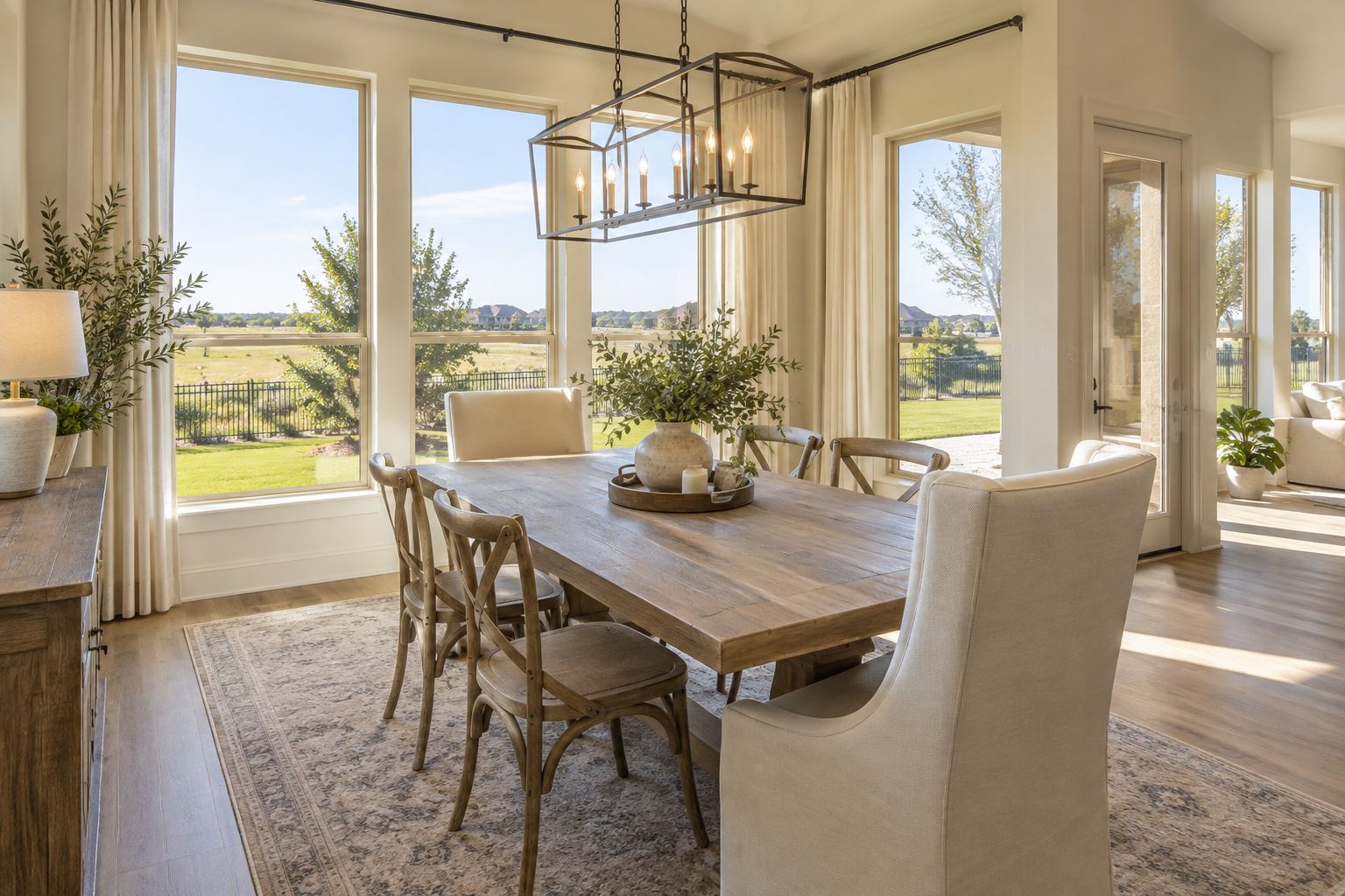 A bright Fort Worth Texas home interior, illustrative
